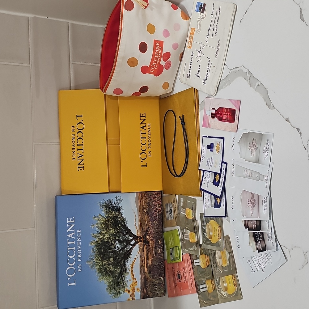 L'OCCITANE Skincare and Fragrance Collection with Polka Dot Pouch